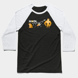 DOGE dogecoin HODL Baseball T-Shirt